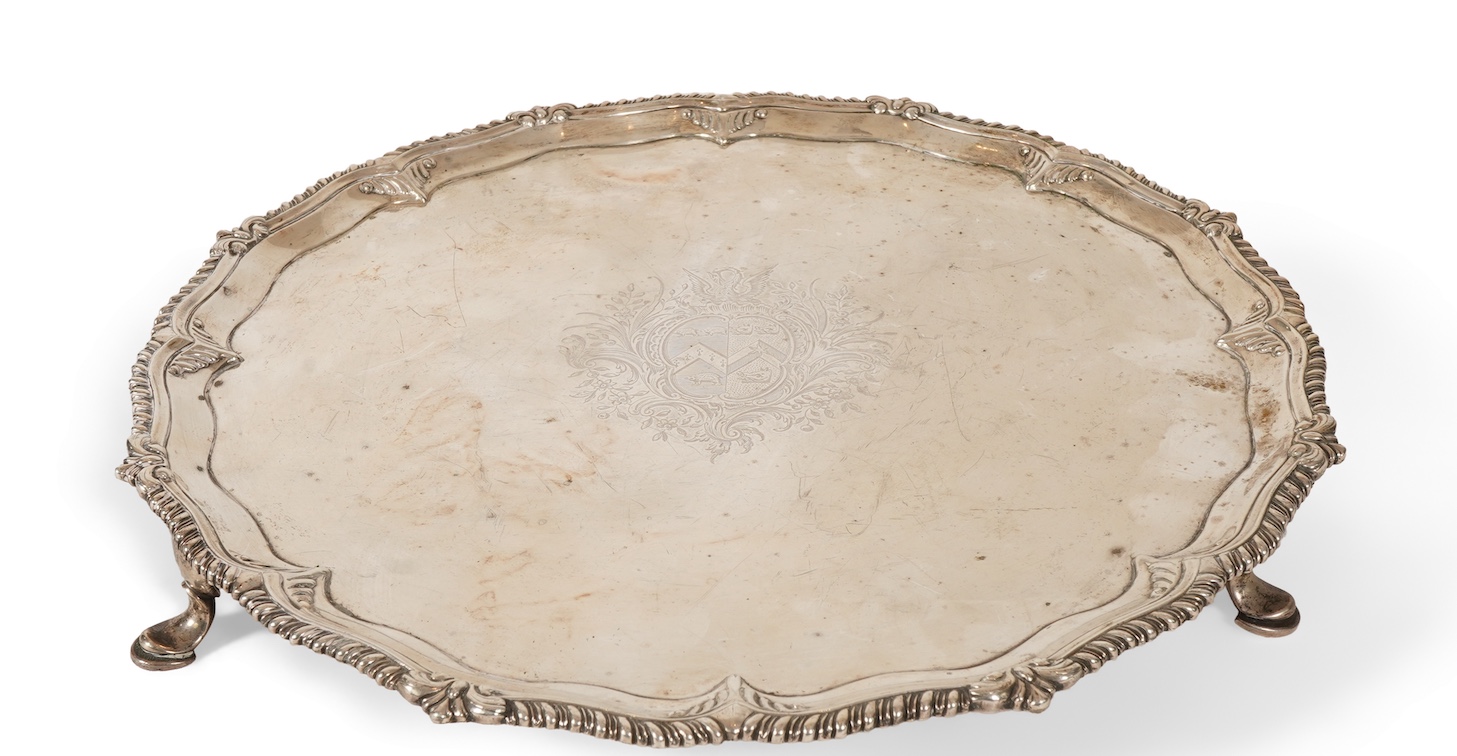 A George III silver salver by Richard Rugg